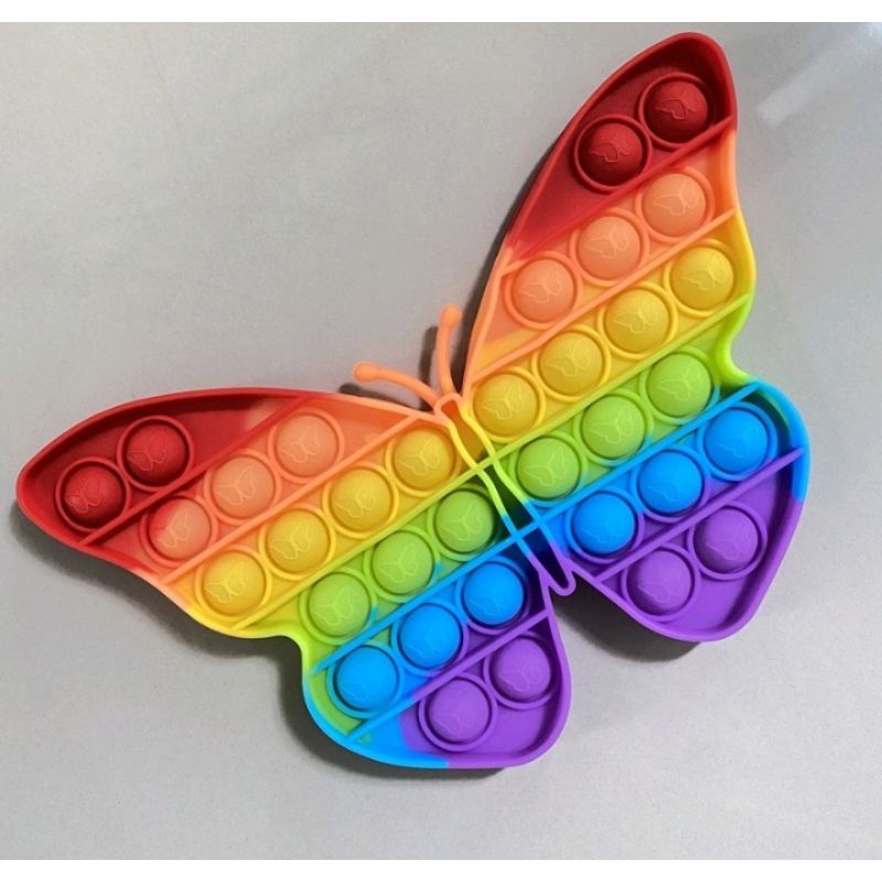 Mainan Anak Pop It Rainbow Viral Murah Mainan Bubble Toys Mainan Anak Rainbow-kupu kupu Rainbow