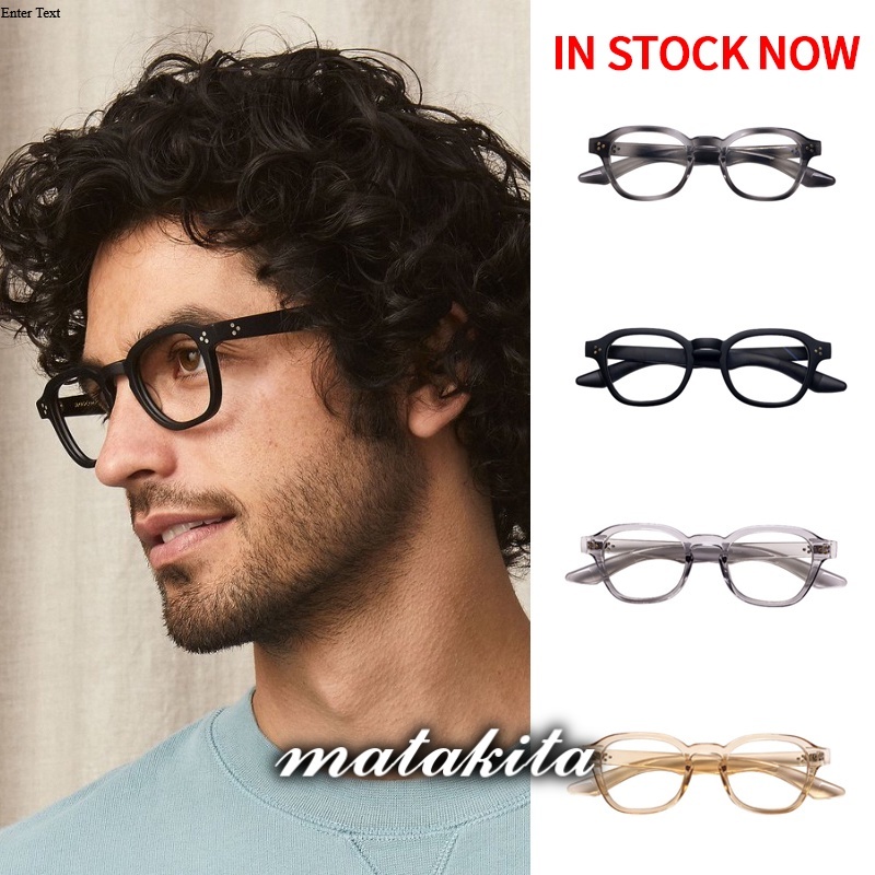 (JIUERBA)COD Moscot Kacamata Anti Radiasi Wanita/Pria Frame Kacamata Retro Bulat Eyeglasses