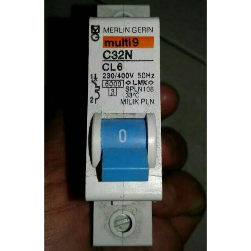 MCB 1 Phase Merlin Gerin C32N Original 6A dan 10A
