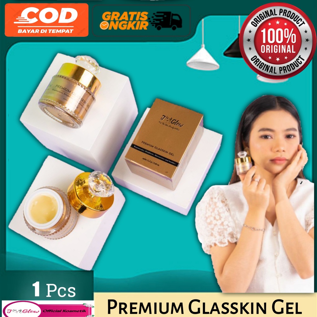 Jglow Skincare Premium Glasskin Gel Jelly Kosmetik Pemutih Wajah Perawatan Muka Glowing Wanita Bpom