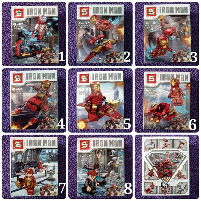 8IN1 LEGO S IRON MAN AVENGERS - MAINAN SUPER HERO BRICK ACTION FIGURE