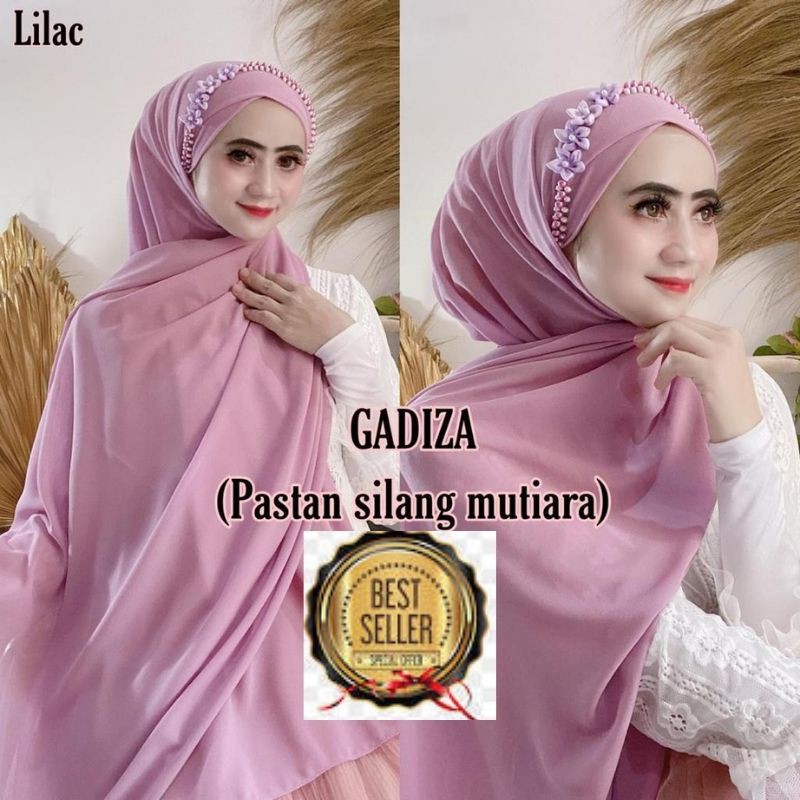 Jilbab Pasmina Instan PASTAN SILANG MUTIARA Ceruty Premium Babydoll