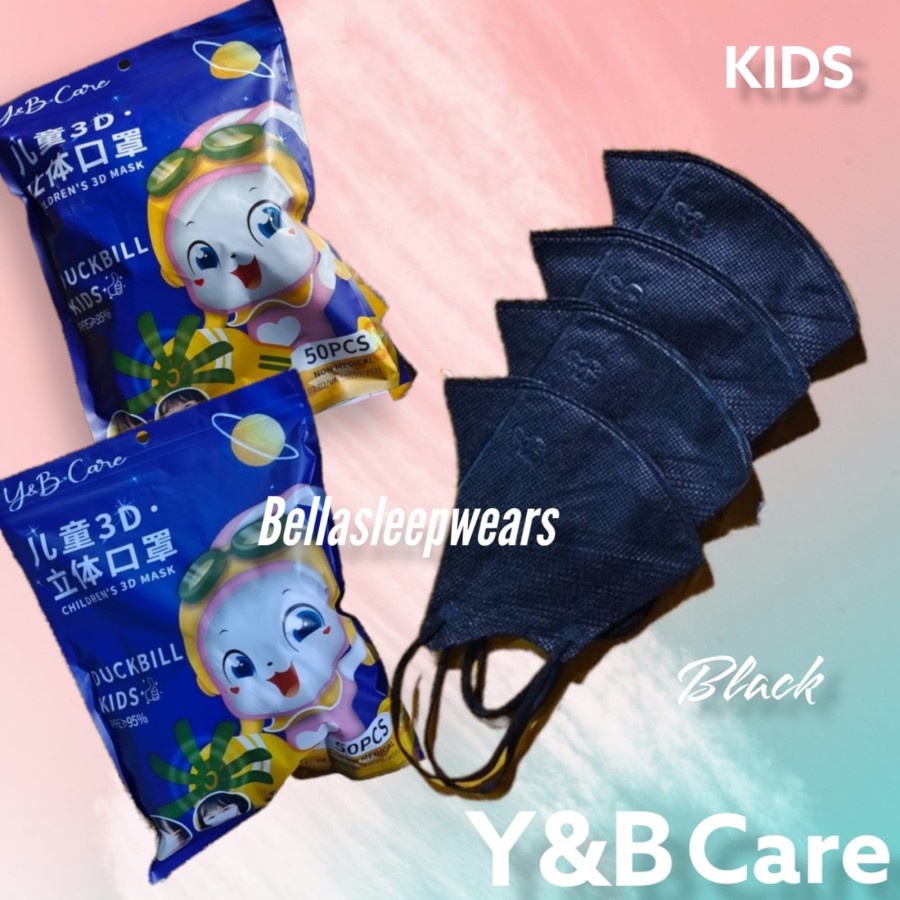 YB CARE KIDS MIX - MASKER ANAK KIDS DUCKBILL 3PLY Y&amp;B CARE FACE MASK 4-13TH