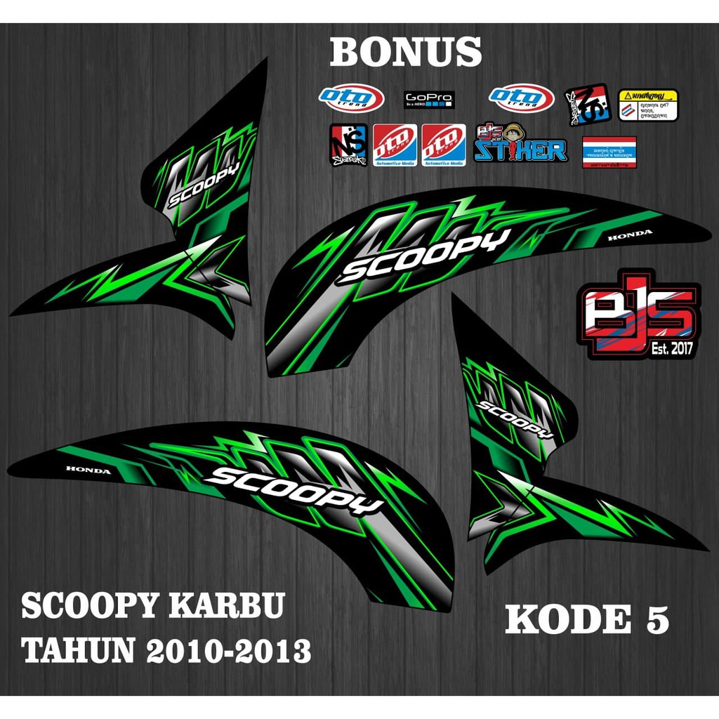 Striping scoopy karbu - Stiker Decal scoopy karbu 2010-2013 kode 5