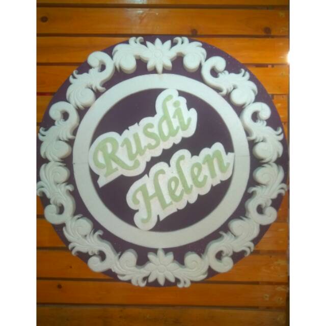 Terima pesanan nama 3 dimensi dari styrofoam untuk dekorasi khitan, aqiqah, wedding dll.