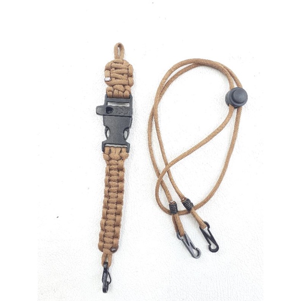 3in1 Lanyard Tactical Outdoor Tag ID Card Strap masker Lanyard Pod Vape Tali Paracord Multifungsi