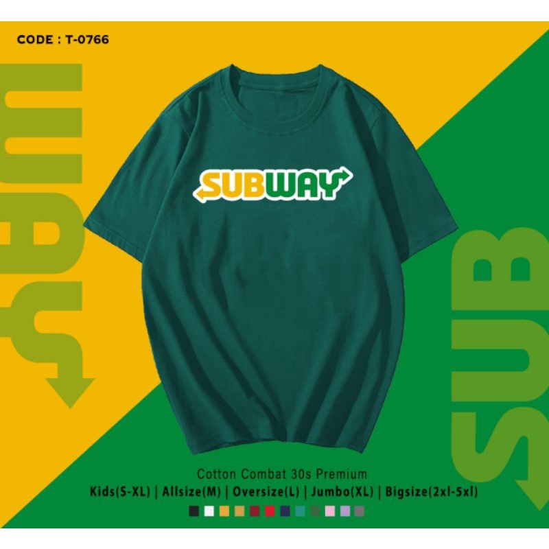 KAOS SUBWAY/T-SHIRT SUBWAY OVERSIZE UNISEX