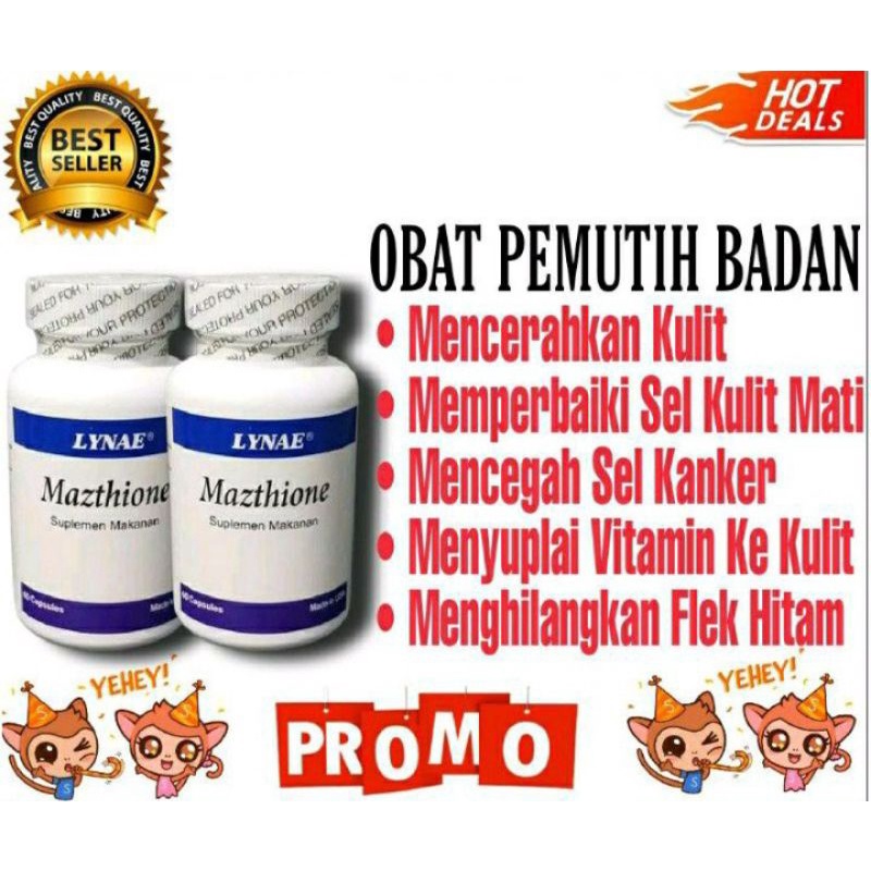 NEW PACK PREMIUM MAZTHIONE ORIGINAL 30 KAPSUL Ready ATRIVIT Olesin-id L-GLUTATHIONE Body slim magic