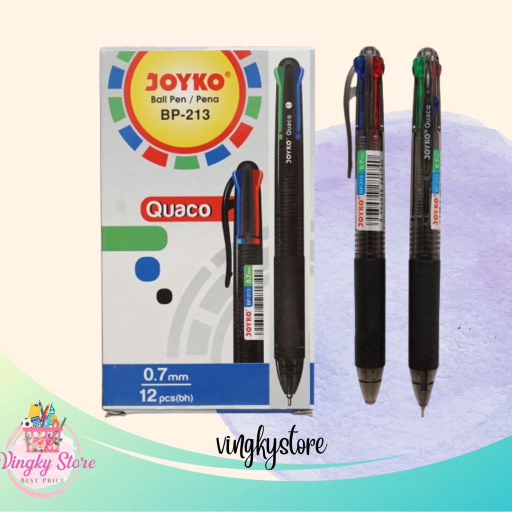 

Pulpen Quaco BP-213 Joyko 4 Warna