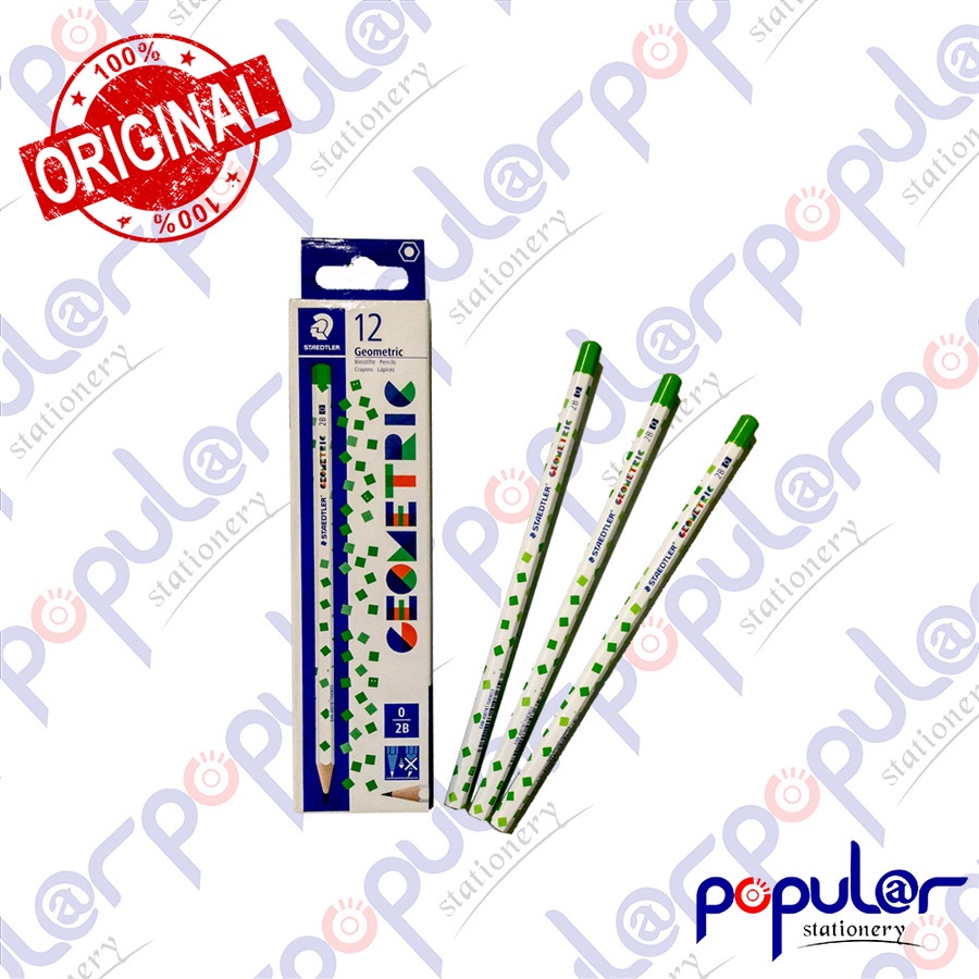 

Pensil 2B Staedtler Biru Lumograph Geometric