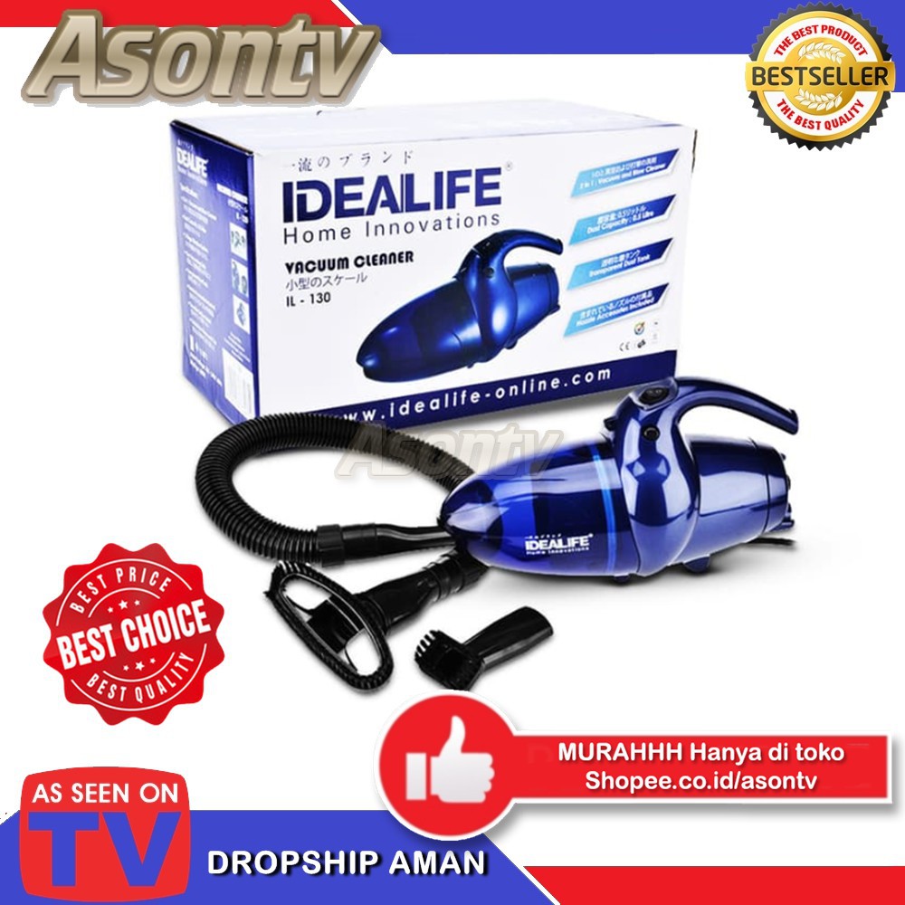 Vacuum Cleaner IDEALIFE IL -130 Biru 2 in 1 vacum dan blower super kencang