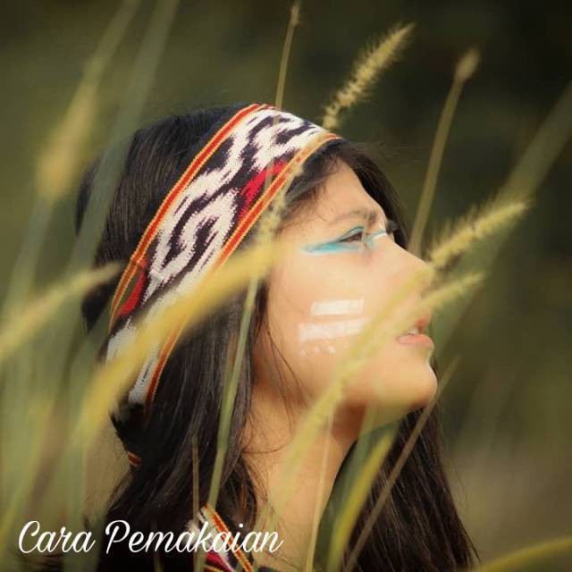 SYAL SCARF LEHER IKAT KEPALA TENUN ETNIK MOTIF KAIN PROMO TERMURAH  JEPARA DAYAK TORAJA BALI