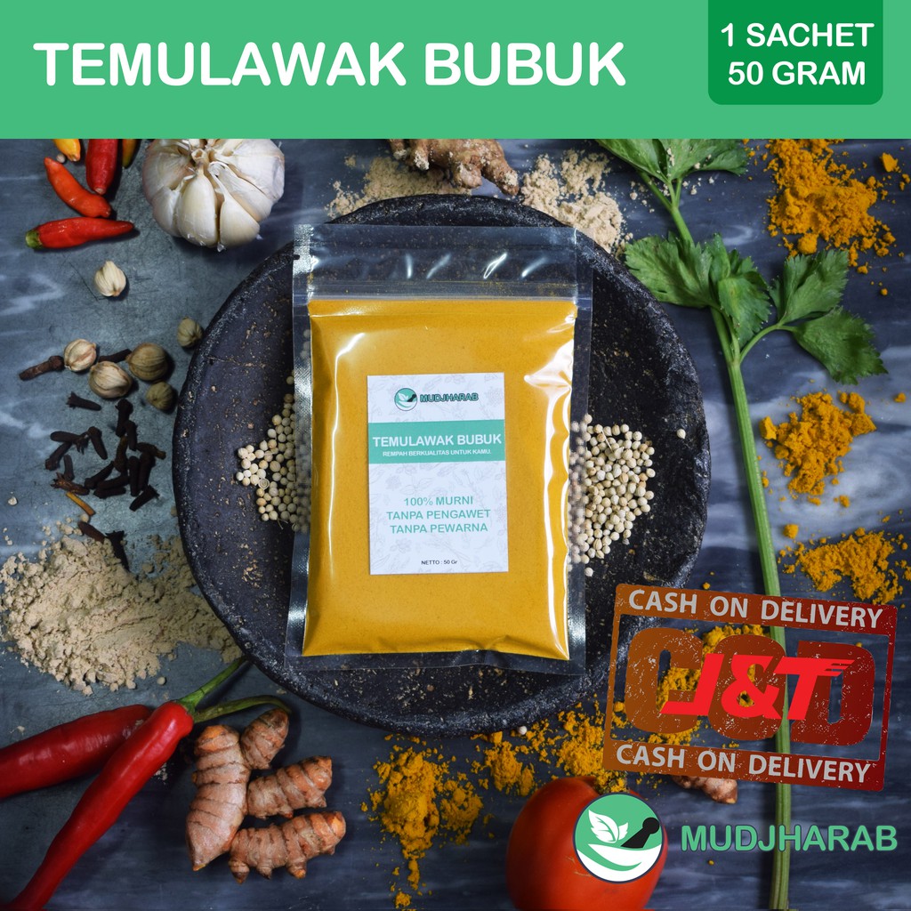 

50 gr TEMULAWAK BUBUK/GINGER POWDER - ASLI - MUDJHARAB