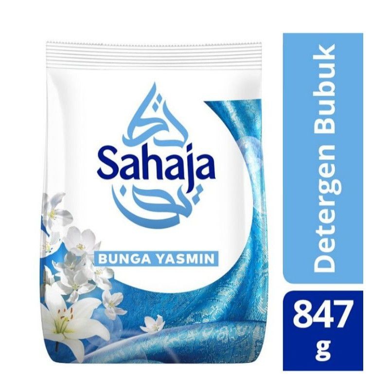 SAHAJA Bunga Yasmin Deterjen Bubuk 847 g+ GRATIS SAHAJA PELEMBUT & PEWANGI