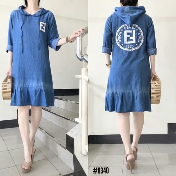 New Baju Dress Rok Wanita Cewek Pendek Bahan Jeans Levis Motif Terbaru