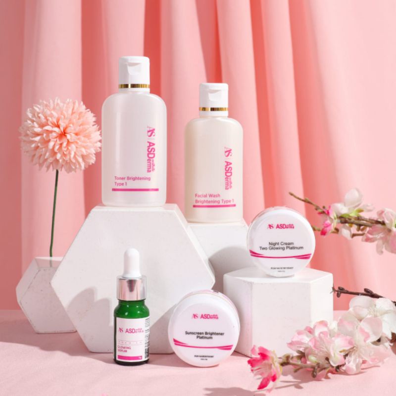 Paket Brightening 60 ml + Premium Glowing Serum Asderma
