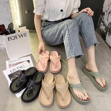 TOPGROSIR TG1505 Sandal Jepit Korean Style Import MotifKilat/Bening