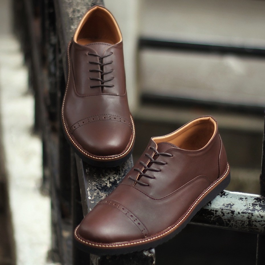 JAZZ 01 BROWN (KULIT ASLI) |ManNeedMe x Reyl| Sepatu Pantofel Pria Formal ORIGINAL