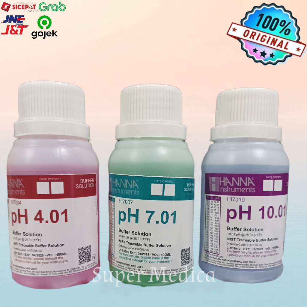 ph hanna buffer solution ph4/ph7/ph10 100 ml