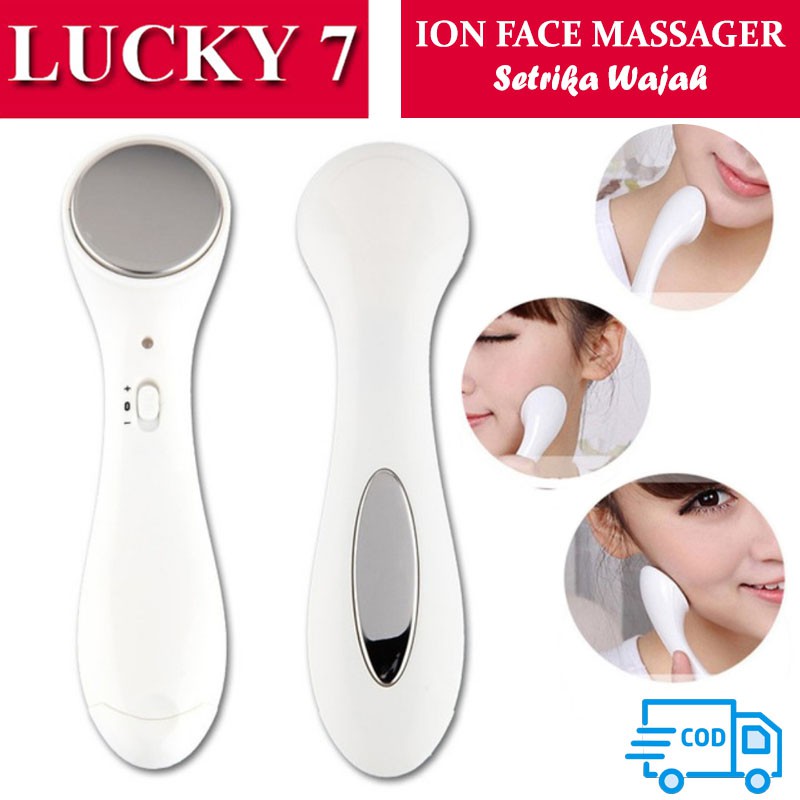 BISA COD PROMO Alat Setrika Wajah / Alat Pemijat Kulit Wajah dan Leher - ION FACE MASSAGER  - Random