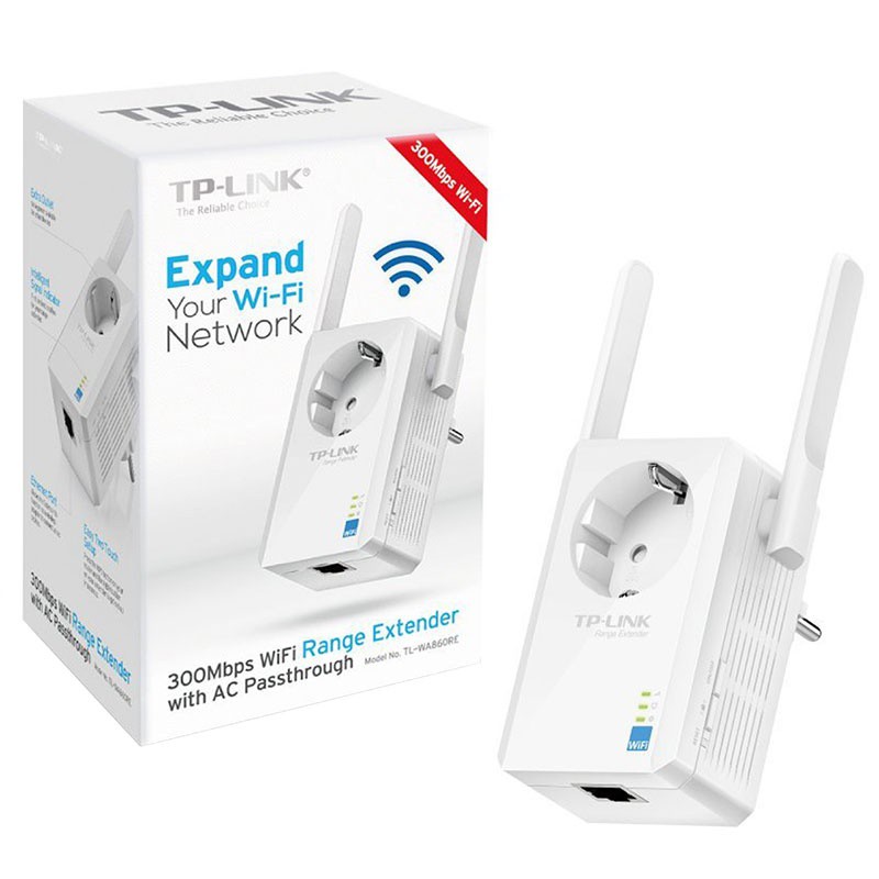 TP-LINK TL-WA860RE 300Mbps WiFi Range Extender dengan AC passthrough