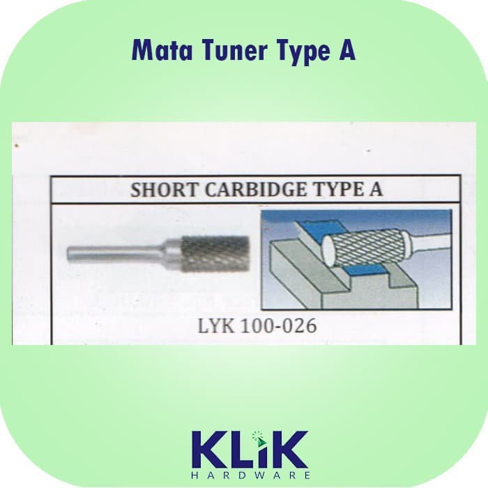 Mata Tuner Bor Porting 3 x 3 mm Type A Pendek - Tungsten Carbide Rotary Files