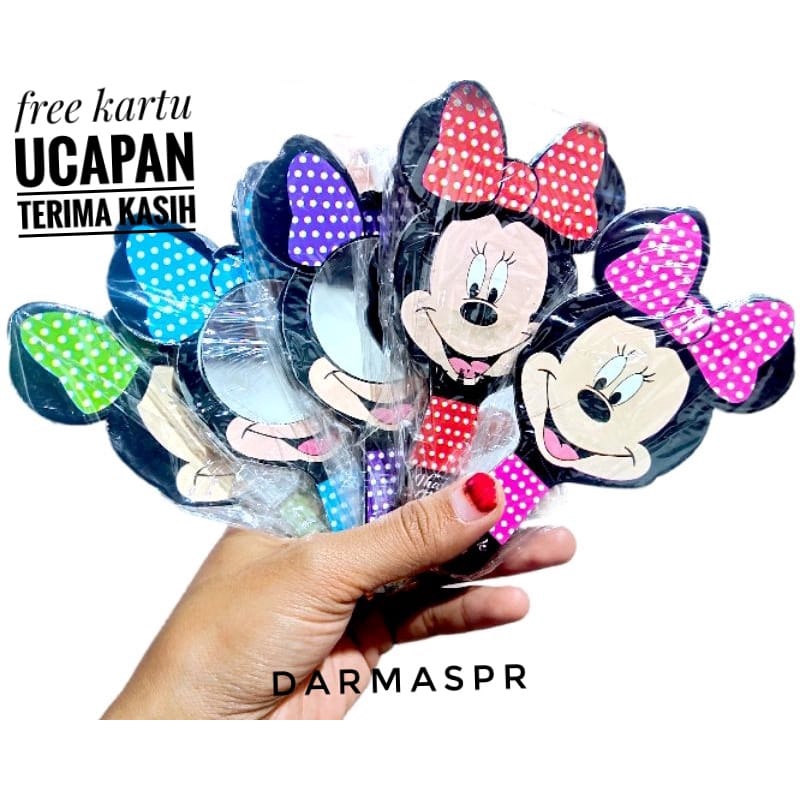 Isi 50 pcs Souvenir Pernikahan Kaca Cermin Karakter Mikii
