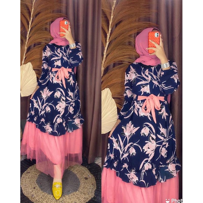 Gamis monalisa mix tutu