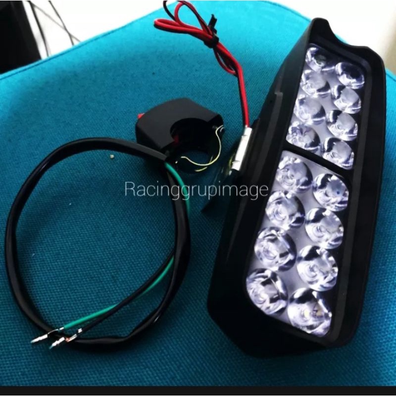 LED TEMBAK MOTOR UNIVERSAL 16 MATA PLUS SAKLAR ON OF