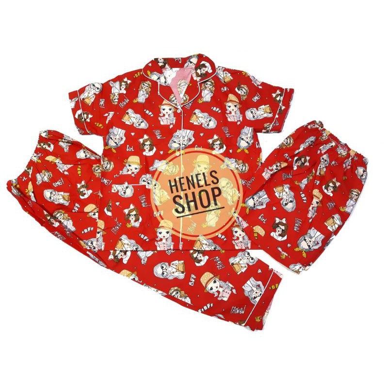 HENELS PIYAMA DEWASA | BAJU TIDUR DEWASA | BISA COD | PIYAMA WANITA | KATUN | PAKAIAN TIDUR | PIYAMA PENDEK | PIYAMA PANJANG | PIYAMA XL | BAJU TIDUR WANITA | PIYAMA BTS BT21-MYSTERY BOX KODE HP