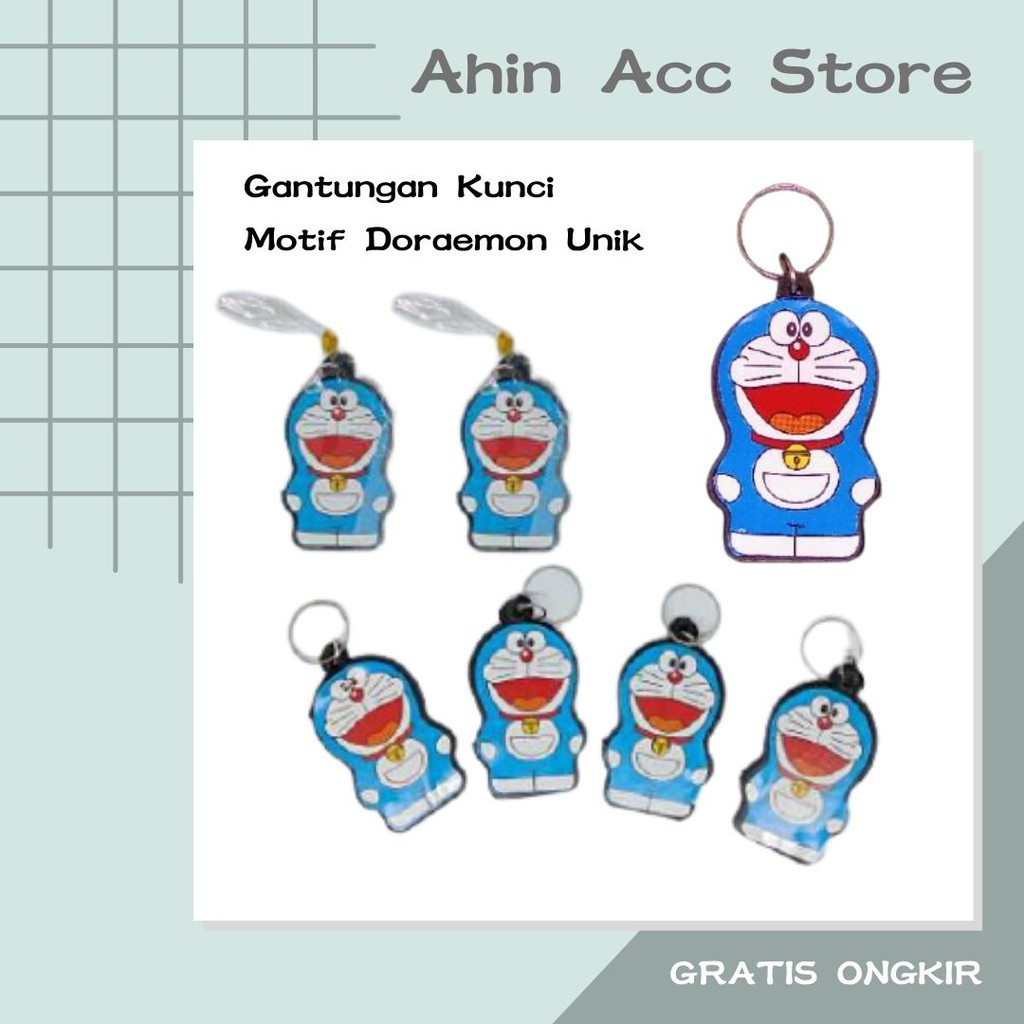 Gantungan Kunci Unik / Gantungan Kunci Motor Motif Doraemon