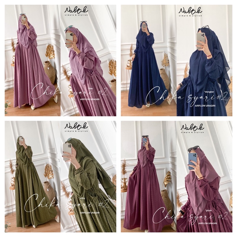 ready — CHIKA #2 GAMIS SYARI AIRFLOW URAGIRI NABTIK ORI