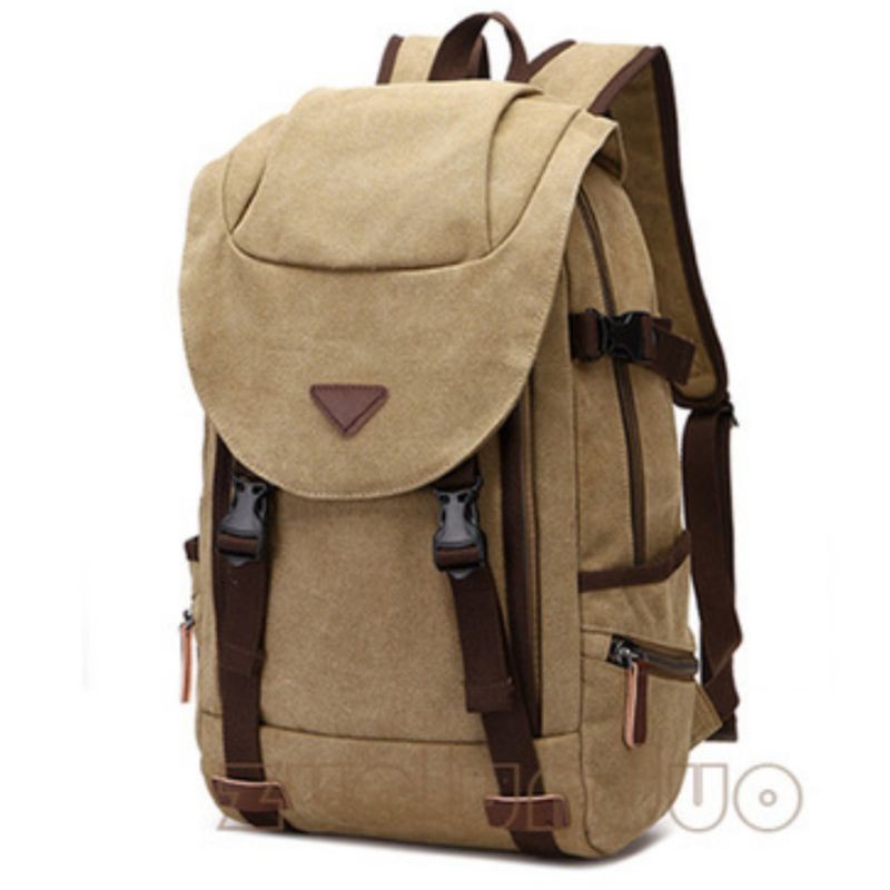 Tas ransel backpack kanvas premium pria wanita multifungsi