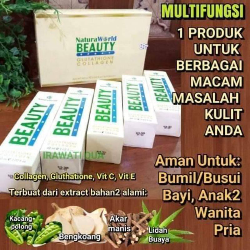 PROMO  TERMURAHH Natura Beauty Spray / Serum Wajah / FREE SABUN MUKA HERBAL 100% ORI