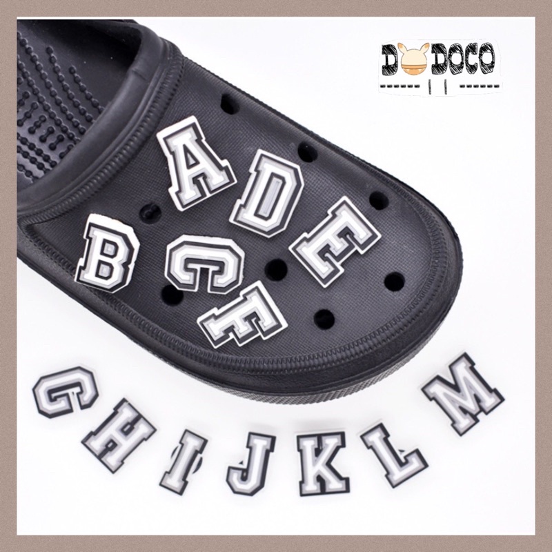 Charms Sepatu Crocs Alphabet Huruf Angka DD-01