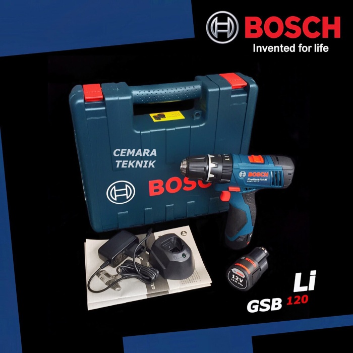 Mesin Bor Tembok Baterai / Cordless Bosch GSB 120-LI Professional