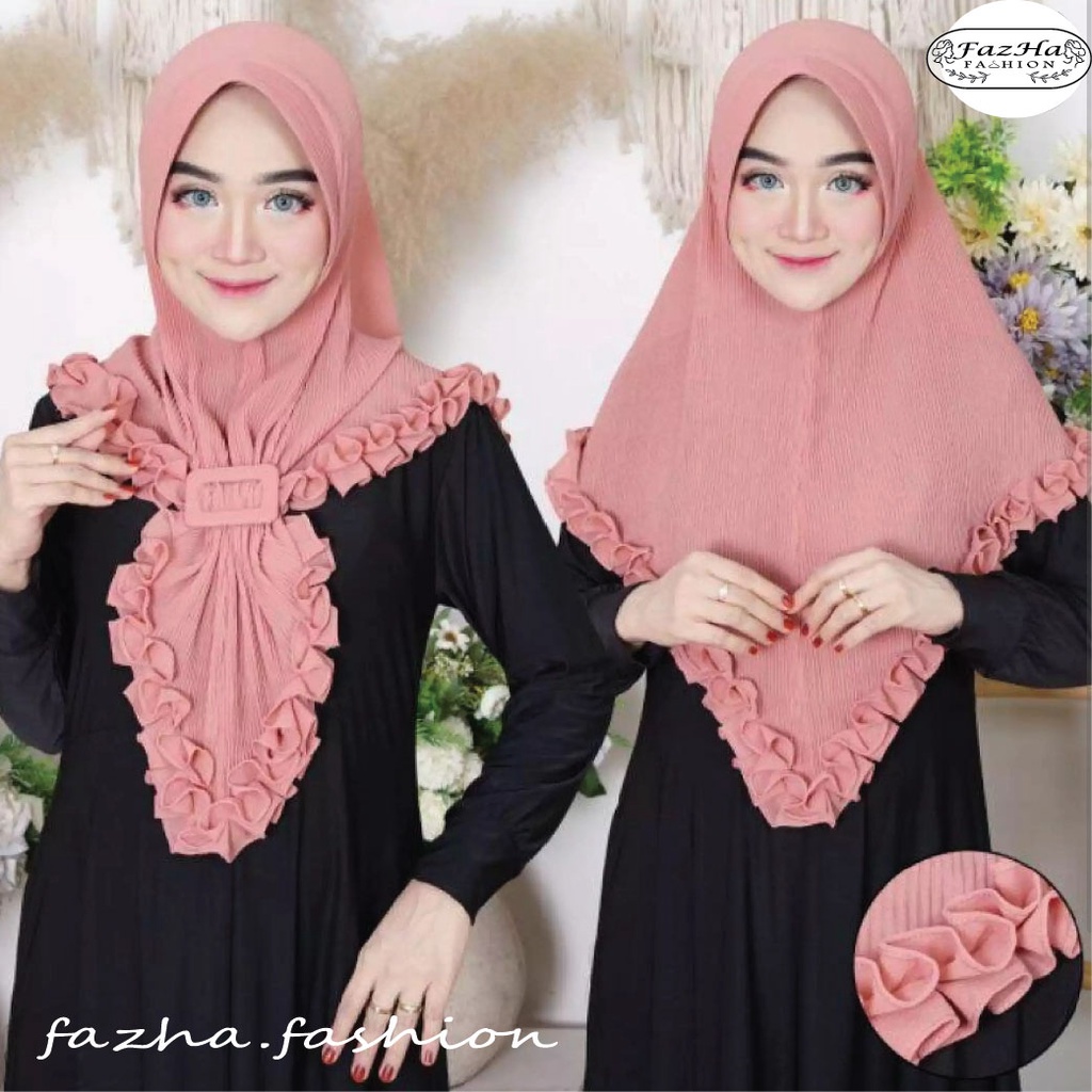 JILBAB HIJAB KERUDUNG INSTANT BERGO PLISKET GOTIK FREE GESPER