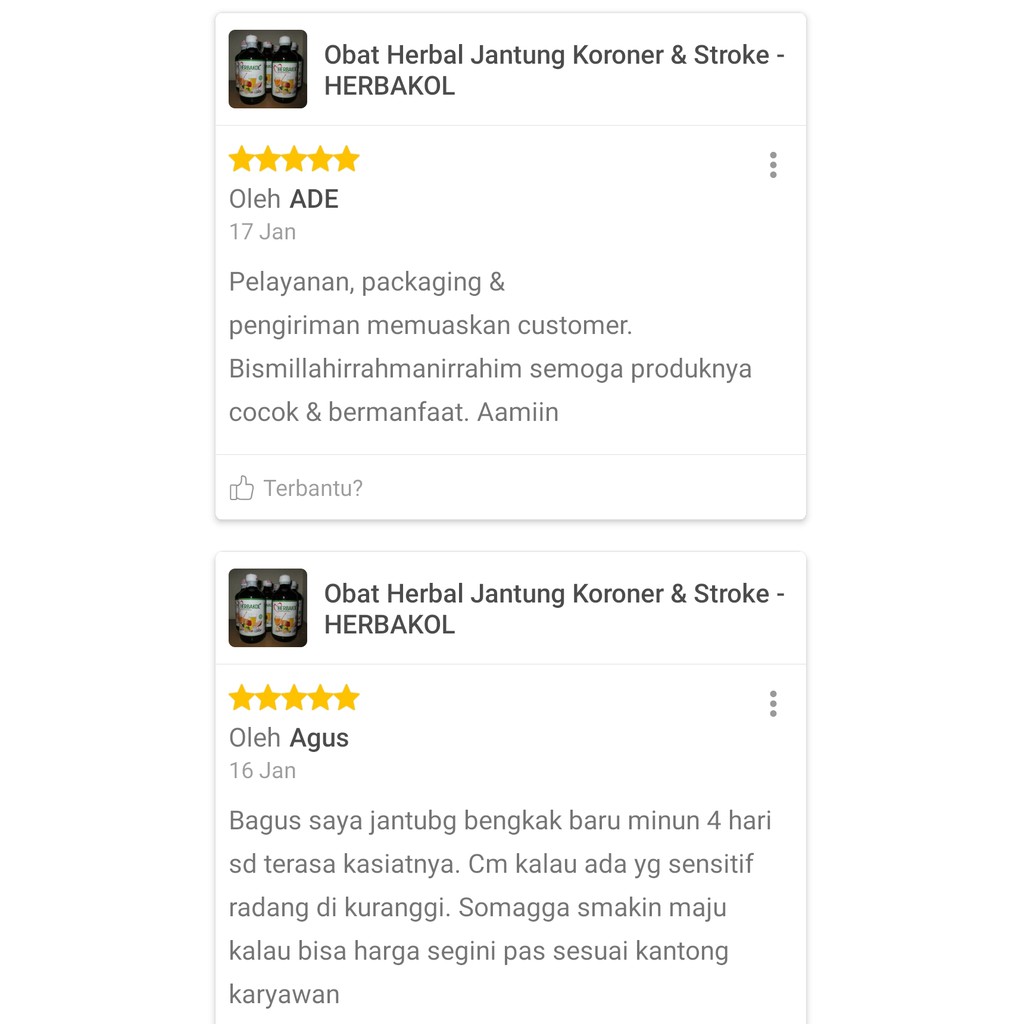 Jamu Herbal Bawang Putih Jahe Merah Jantung Koroner Stroke Kolesterol Asam Urat HERBAKOL