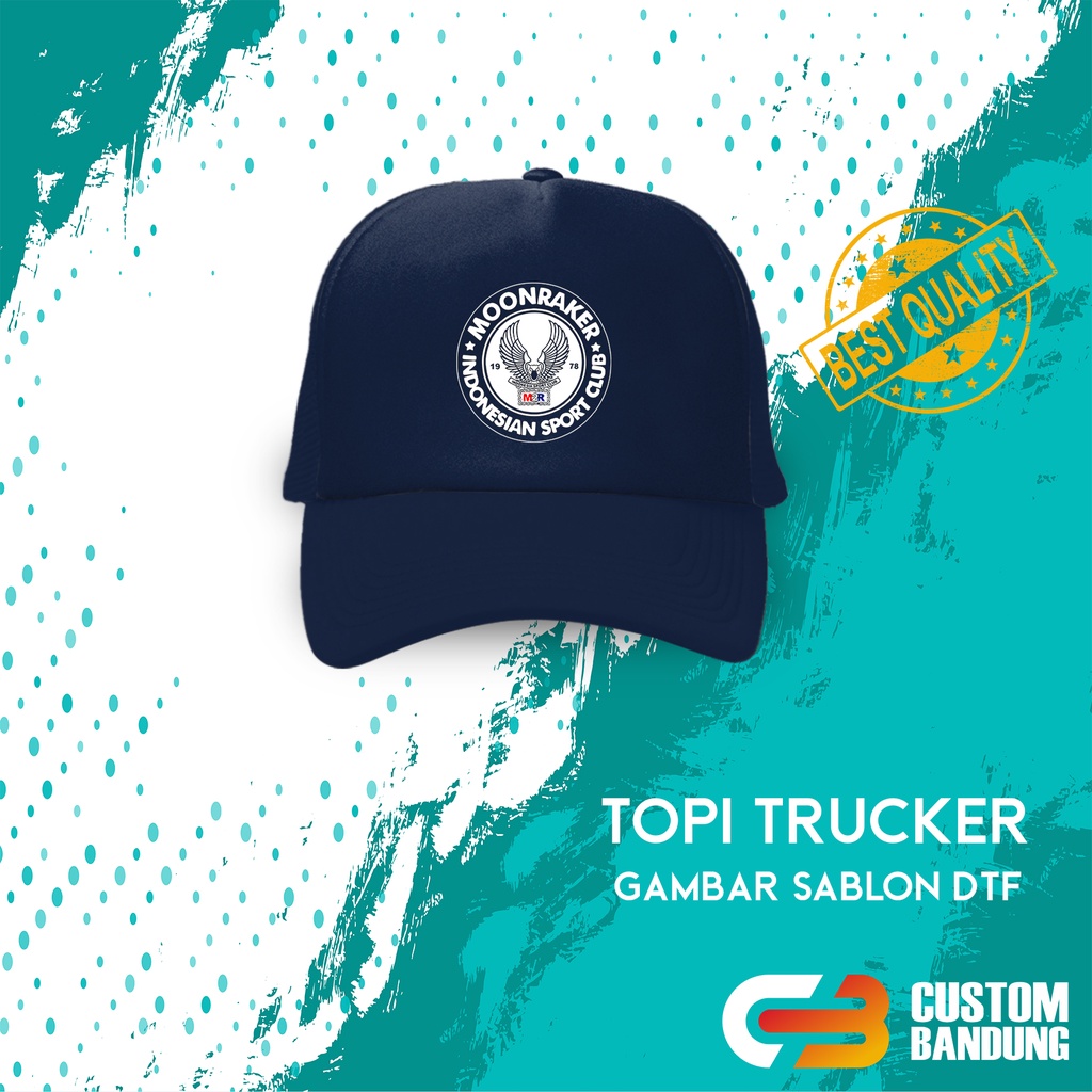 Topi Trucker MOONRAKER 4 Topi Jaring GBR Pria Wanita Bisa COD Original High Quality