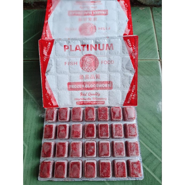 Cacing beku Cabek Kapsul Platinum Bloodworm