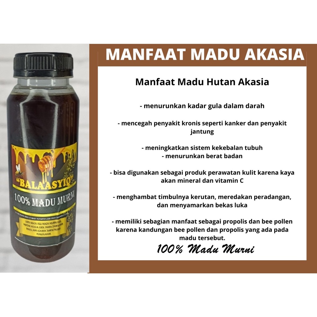 100% Madu Murni Hutan Hitam 250ml Meningkatkan Imun Nafsu Makan Manyembuhkan Radang Sariawan Panas Dalam Demam Batuk Flu Kolesterol Maag Diabetes Luka dll