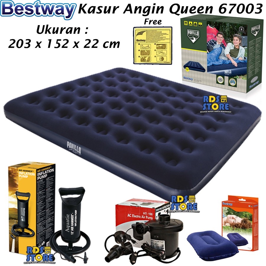 Матрас надувной bestway 67003 bw 2030х1520 мм высота 220мм