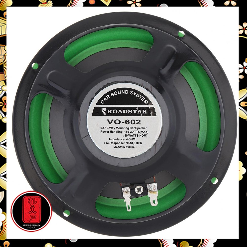 ROADSTAR Speaker Subwoofer Mobil HiFi 6.5 Inch 160W 1 PCS - VO-602 - Green