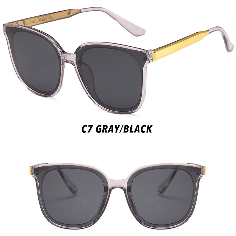 (YUZHU) Bayar di Tempat Korean Fashion Mata Kucing Wanita Kacamata Hitam Candy Color Sunglasses