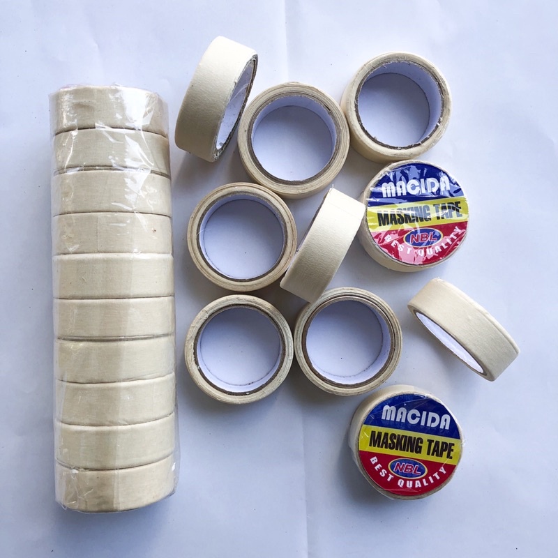 (10 Pcs) Isolasi Kertas Besar / Masking Tape Macida