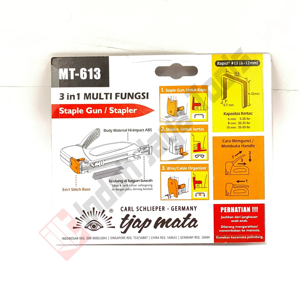 TJAP MATA MT-613 Staples 3 in 1 Gun Tacker - Staple Jok Tembak Hekter