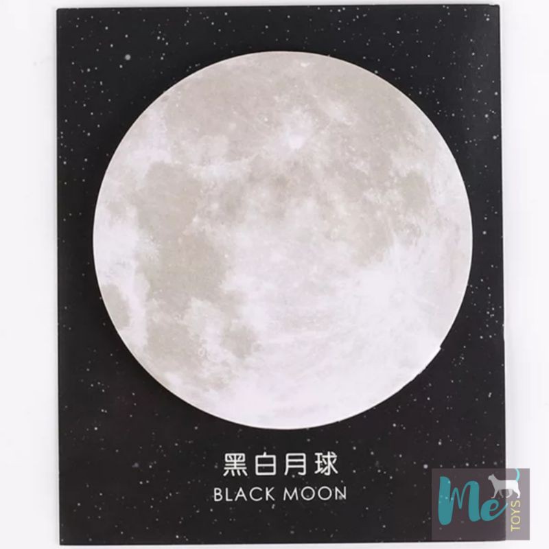 Planet Post-it Notes / Sticky Note Bentuk Planet 1-Black Moon