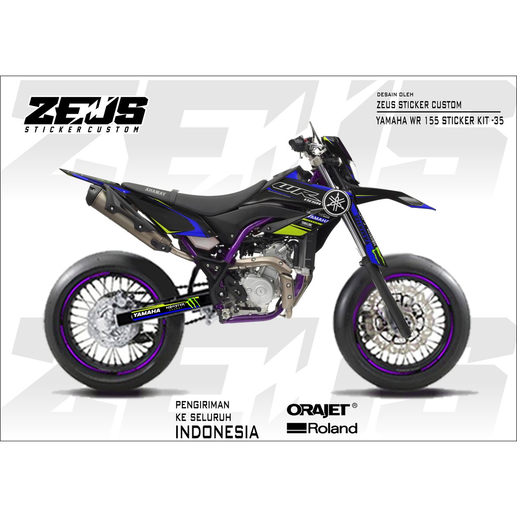 Decal Sticker - Stiker Dekal Yamaha Wr 155 Zeus Sc 35