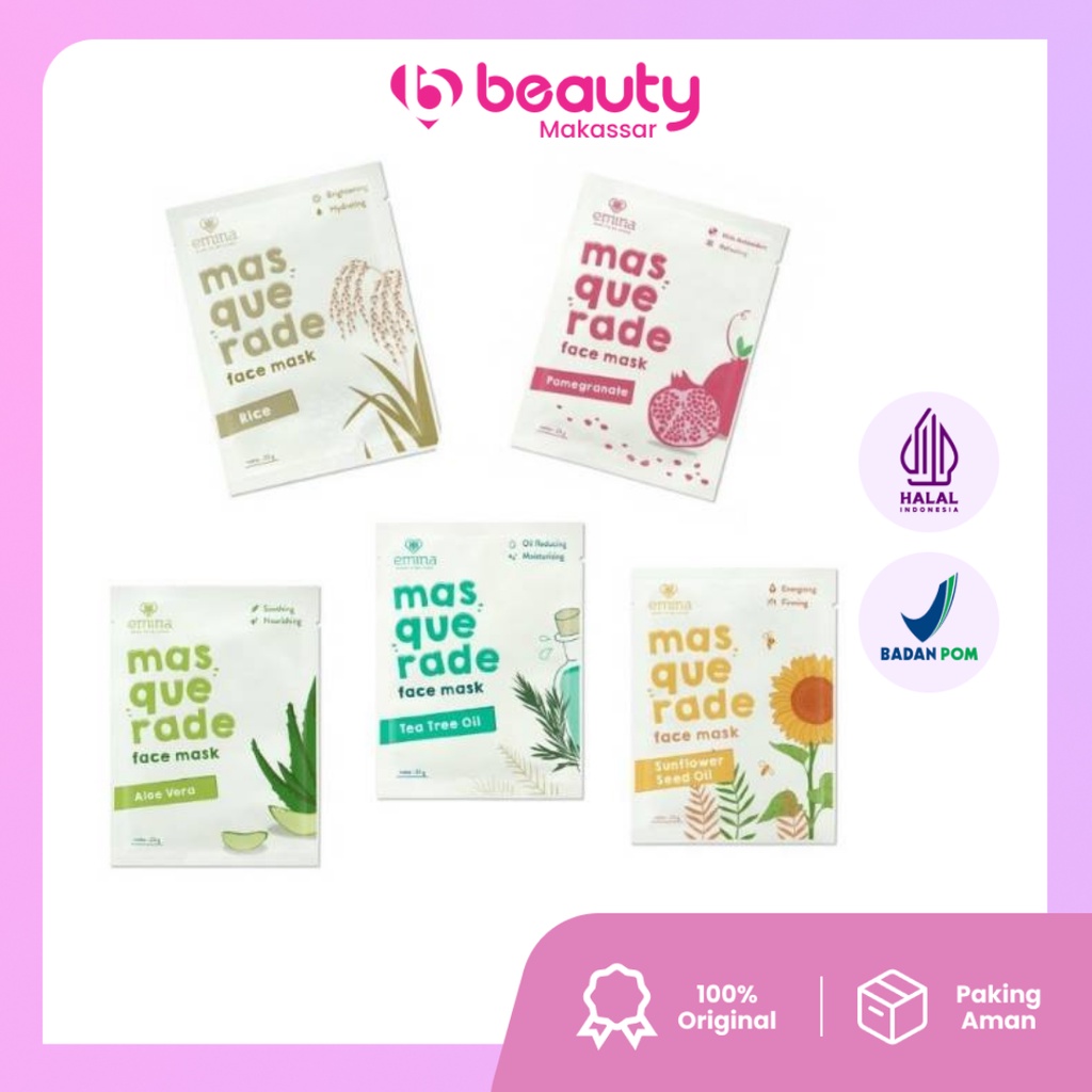 [Free HADIAH] Masker Emina Masquered Sheet Mask/ Emina Sheet Mask, Masker Emina