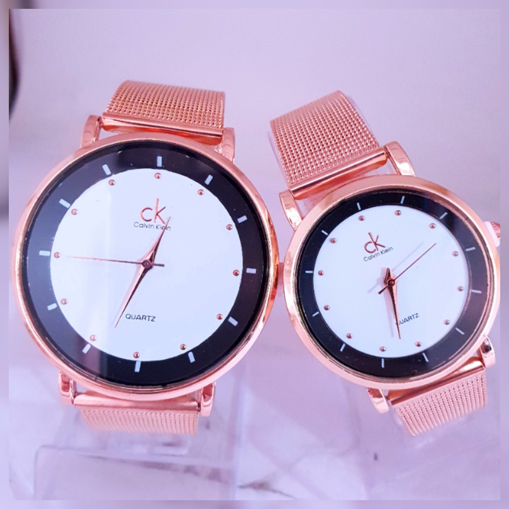 JAM TANGAN COUPLE C*K STAINLESS PASIR CHRONO VARIASI #1